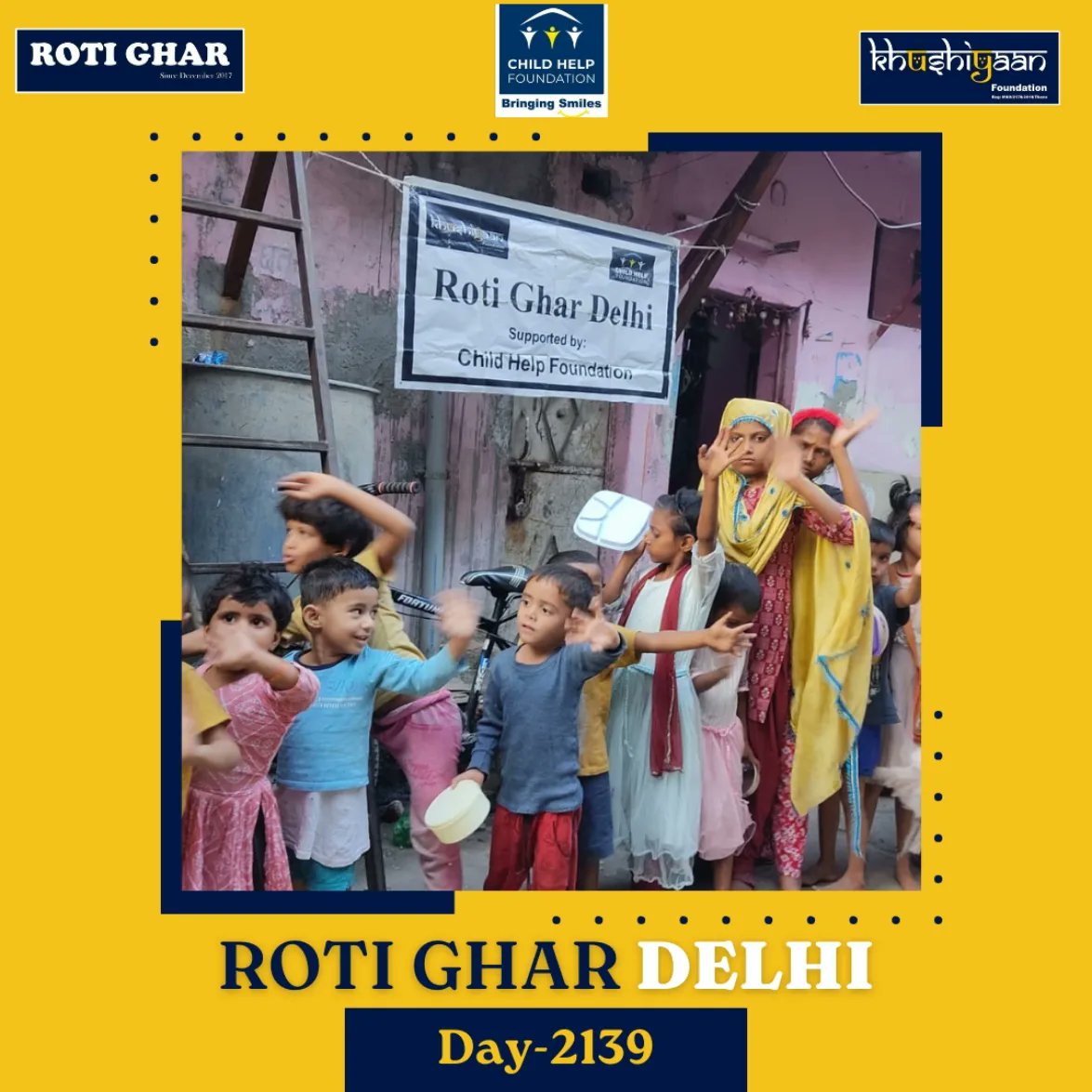 Date : 23-10-2023 Location : Delhi Valsad Bangalore Odisha Roti Ghar : Day 2139 'The highest of distinctions is service to others' Be kind to everyone and spread happiness across! . #upliftingsociety #helpingothers #feedingkids #hungerfree #Hungerfreeindia #Kidsofrotighar