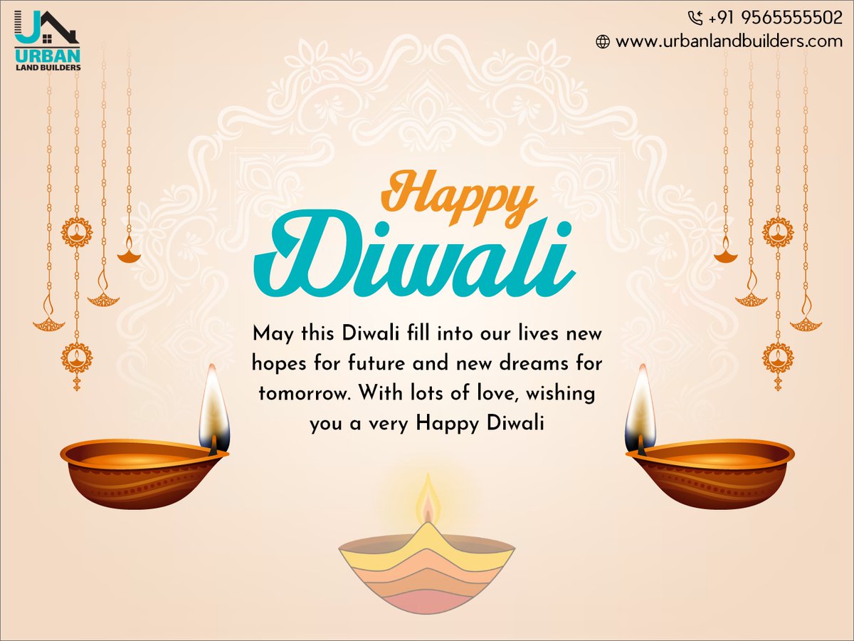 Wishing you and your family a Diwali filled with endless moments of love and togetherness. Have a wonderful celebration! Happy Diwali!🪔🌟🎉

#HappyDiwali #happydiwali2023 #diwali #diwalivibes #diwali2023 #diwalicelebration #UrbanLandBuilders