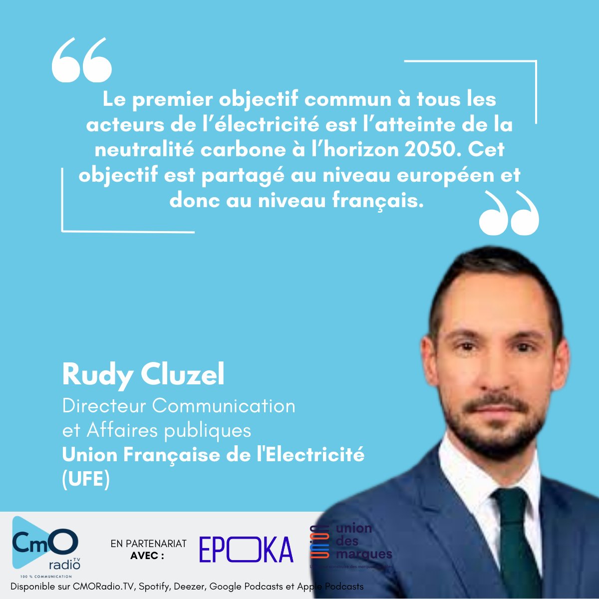cmoradio_tv's tweet photo. [INTERVIEW] 🎙️ 

🎧Pour écouter : https://t.co/zHU0nBhtn5… 

Sylvain Langellier interviewe @RudyCluzel, Directeur de la Communication et des Affaires publiques chez @ufelectricite, sur @cmoradio_tv.

Retrouvez tous nos #podcasts sur https://t.co/if2JZxuIcn……. https://t.co/NUHmwXAVha