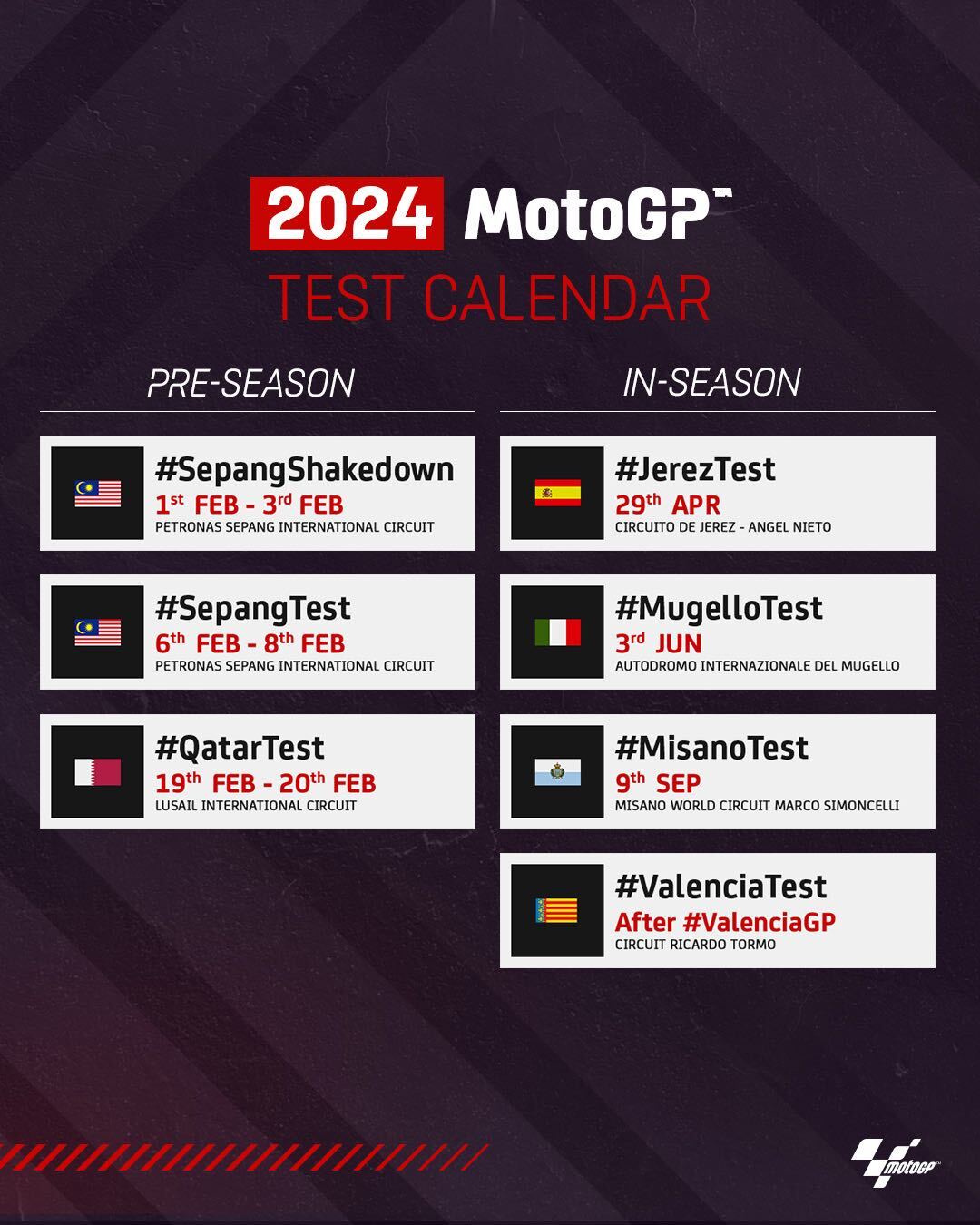 2023 MotoGP™ calendar: countries, circuits & dates