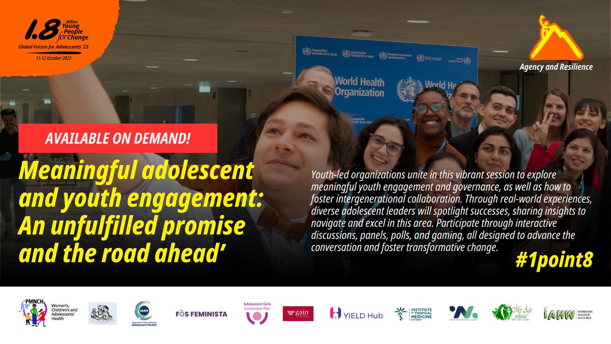 📺 Available ON DEMAND! ⚡Are you ready for a turbocharged, youth led session where we dive into the art of meaningful #engagement &amp; rock-solid #governance with a generous dash of gaming? 🎲 Tune in for some real-life stories, fiery discussions &amp; panel showdowns! 🔥 #1point8
👉