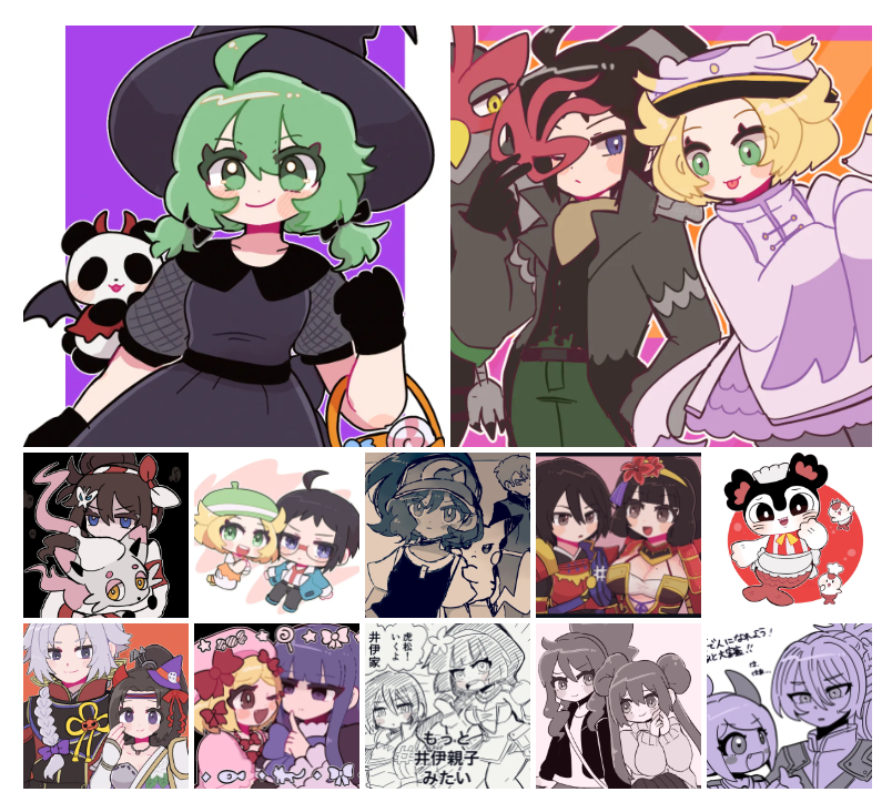 今月は推しカプの日があったり、ゲームプレイした影響で色々描いたり、ハロウィン絵をかいたりと色々描いたなあ～～ #今月描いた絵を晒そう 