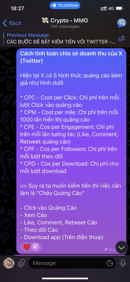 Một ngày mình dành khoảng 2-3h cho Twitter, tương tác dạo &amp; gặp khoảng 40-50 cái quảng cáo và click random

Anh em chạy tool thì sao, kết quả có khả quan hơn không nhỉ? Mình cũng đang lần mò tool mà chưa ra 😂