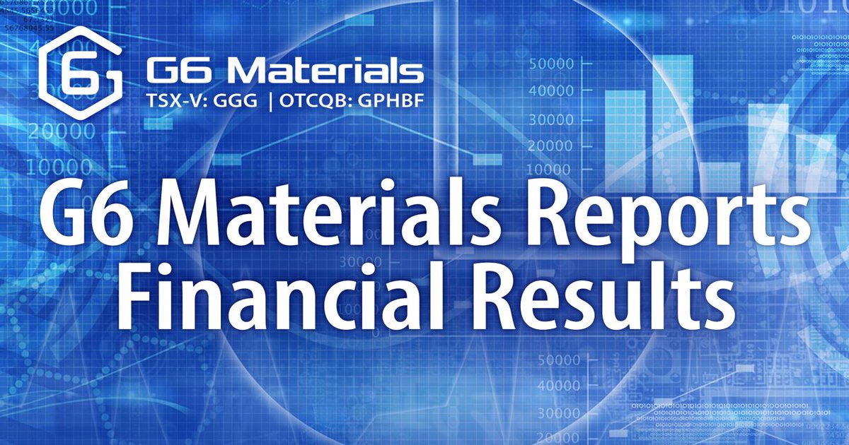 G6 Materials Corp TSX-V: GGG, OTCQB: GPHBF tweet media