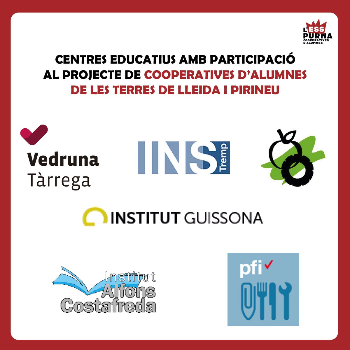 I es va compartir la formació amb les docents del <a href="/INS_Costafreda/">INS Alfons Costafreda</a>, l'<a href="/InsMollerussa/">Institut Mollerussa</a> i l'<a href="/insguissona/">Institut de Guissona</a> , acompanyant-les en la creació d'una cooperativa d'alumnes amb els 3 grups de PFI d'Auxiliar en Vendes, Oficina i Atenció al Públic.  Amb moltes ganes d'iniciar els 3 projectes!
