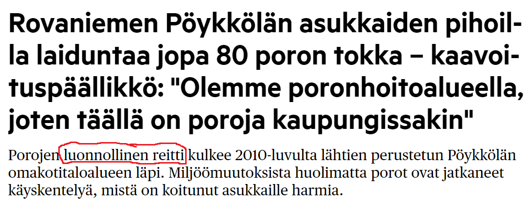 OutiKorpilahde's tweet photo. Otettiinko reitti huomioon kaavoitusvaiheessa?
#poro #poronhoito #reitit #Rovaniemi (Kk. Lapin Kansa 30.10.2023) https://t.co/aK6JtAv4w6