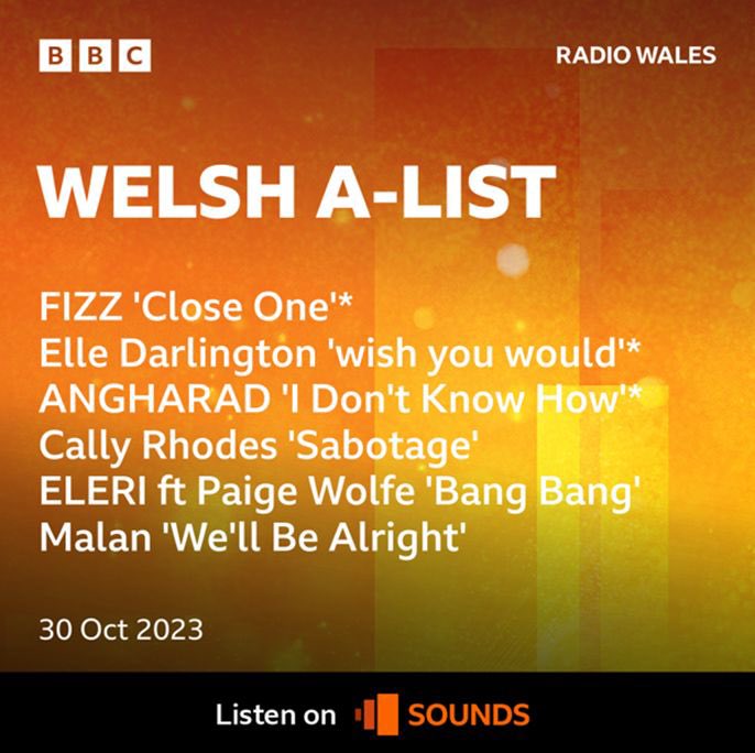 2nd week on the Welsh A-List 🌷 Diolch @BBCRadioWales 💫