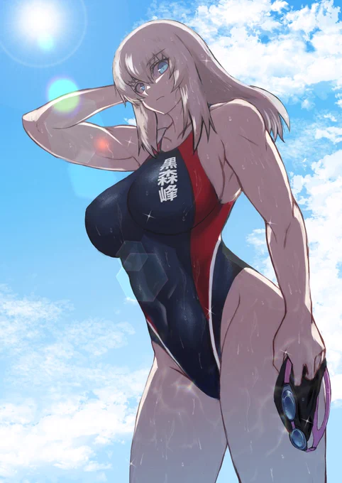 #競泳水着の日 思ったより描いてないな… しかもスクール水着と競泳水着は違う気も…