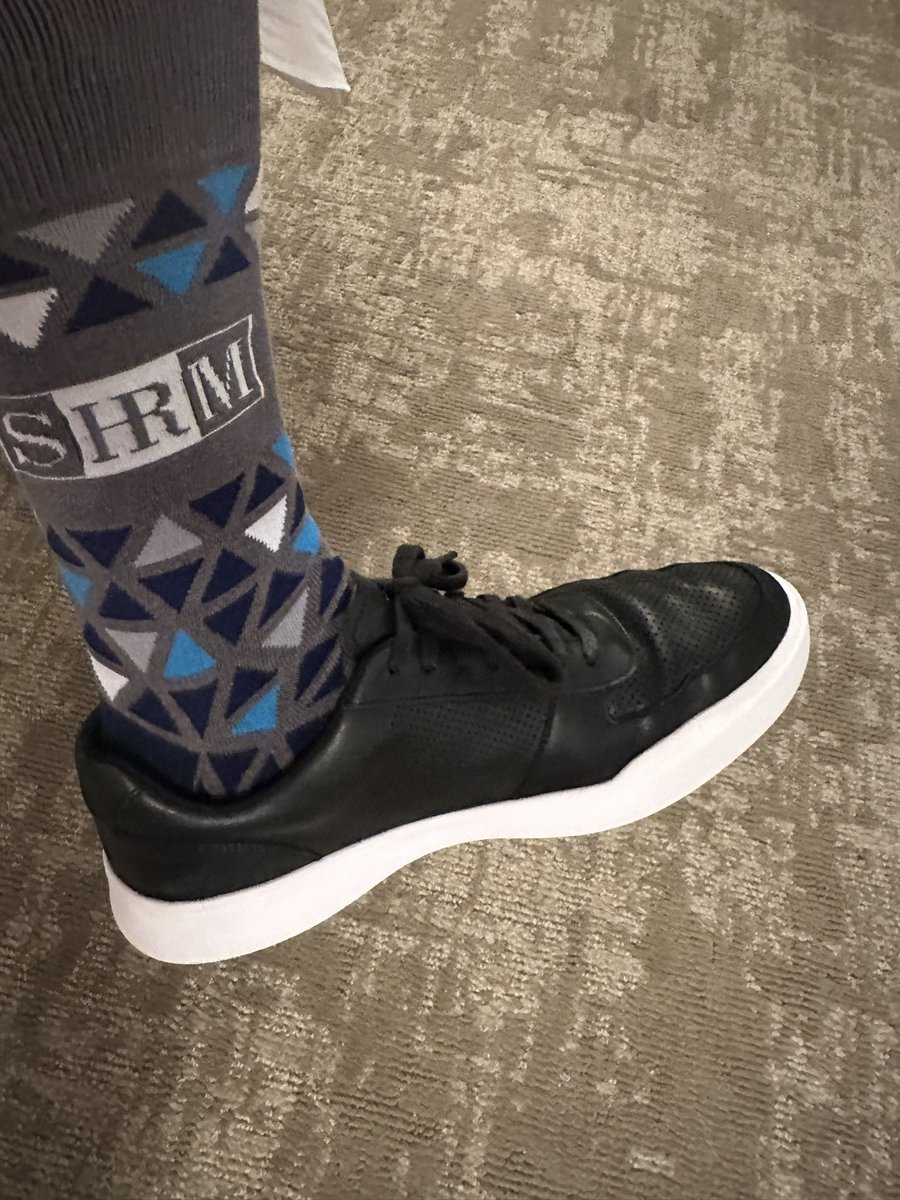 I think I beat <a href="/JeffPally/">Jeff Palkowski, MHRM, SHRM-SCP, PMQ, PHR</a>’s <a href="/SHRM/">SHRM</a> sock game at #SHRMInclusion! #Winning 🧦🧦🧦