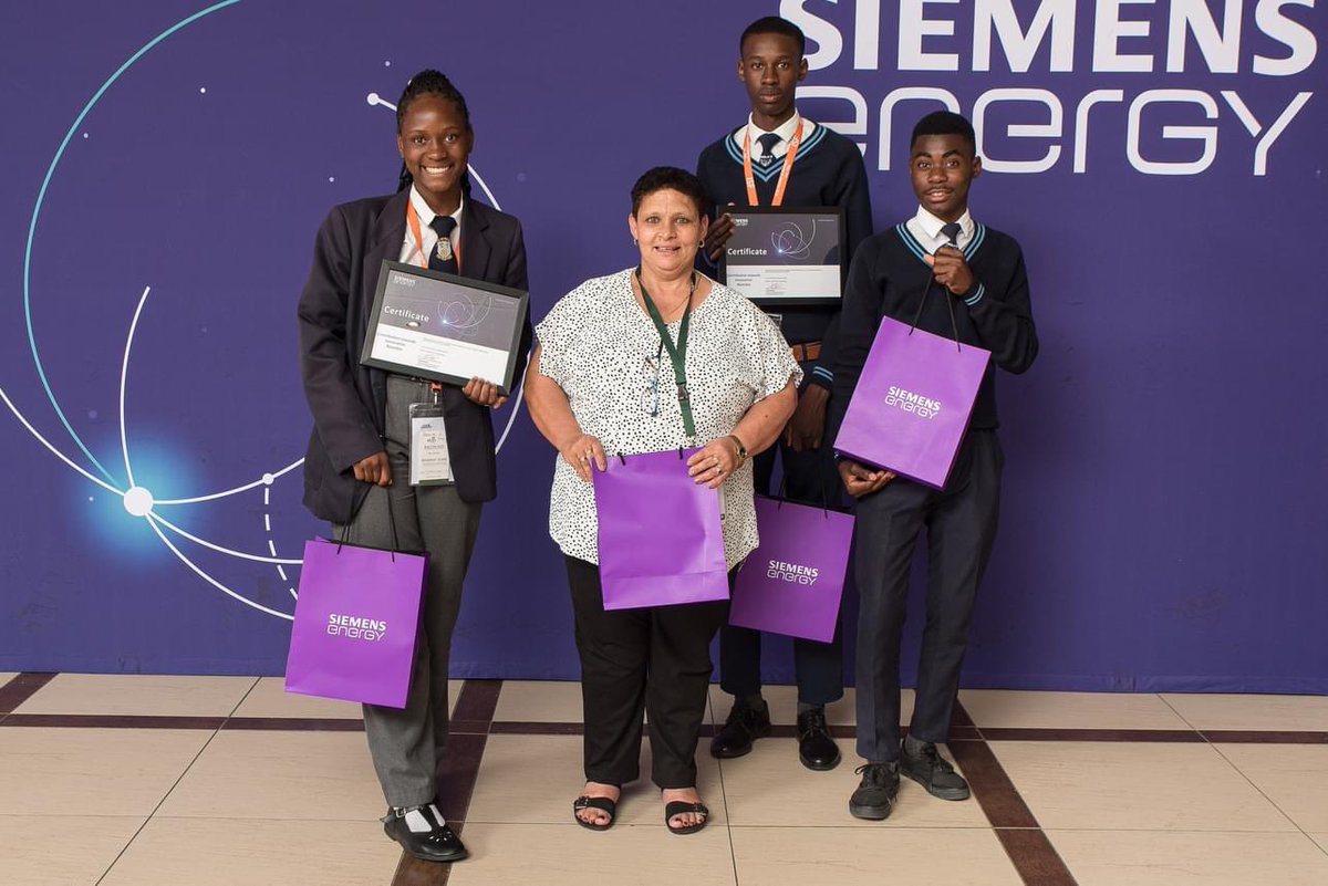 Siemens Energy was proud to participate as one of the main sponsors of this year's Eskom Expo International Science Fair. 

"We sponsored students from Namibia and Mozambique to travel to South Africa and showcase their inventions. We also sponsored laptops to nine rural and
