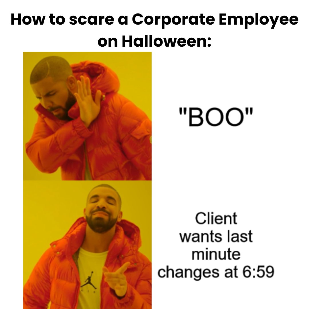 Ditinusmohali's tweet photo. Happy Halloween!👻🎃
.
.
.
#Halloween #corporatememes #humor https://t.co/aHH4sPbzvX