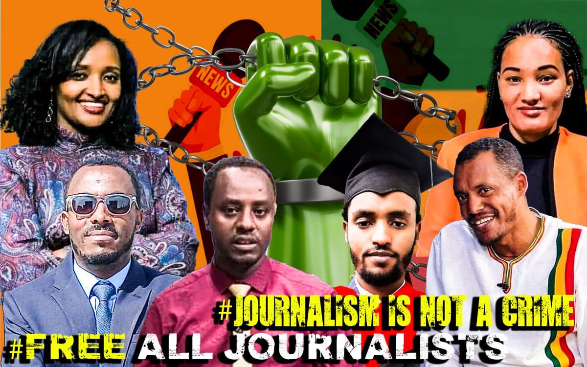 mohammed_meaza's tweet photo. Journalism is not a crime!
 It is a noble profession to be a voice for the oppressed, for those who are denied to live as human beings!
#JournalismIsNotACrime 
#FreeAmharaDetainees
@MikeHammerUSA @DRovera @TiranaHassan https://t.co/pkwCtvyf5k