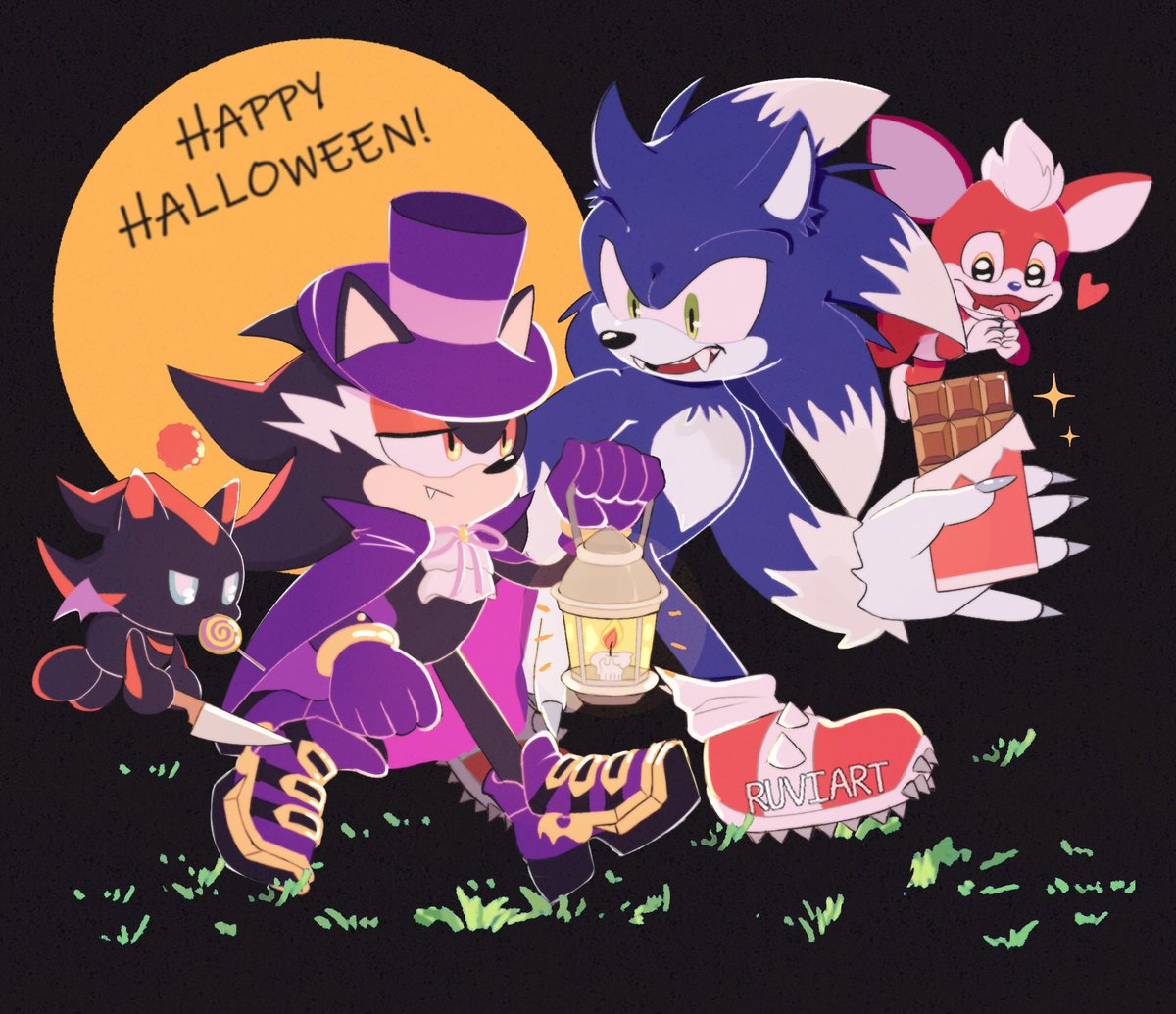 🎃 Happy Halloween 🎃 #weresonadow #sonadow #shadowchao #chip