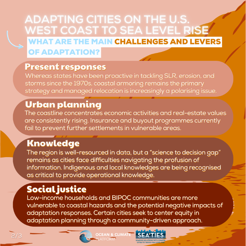 ocean_climate's tweet photo. 🔜On November 9, #SEATIES (@ocean_climate) will unveil its recommendations to #AdaptCoastalCities to #SeaLevelRise 🌊
👇Meanwhile and to mark #WorldCitiesDay 🏙️, gain insights into how North American cities are tackling rising ↗️ sea levels
🔎Dive in: https://t.co/mZQvydktRk