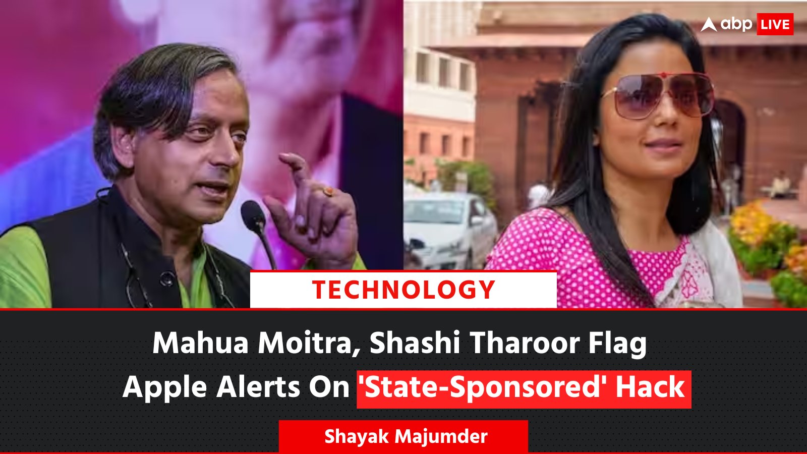 ABP LIVE on X: Parliamentarians Mahua Moitra, Shashi Tharoor and Asaduddin  Owaisi tweeted that they received official notifications on their iPhone  handsets, suggesting that “state-sponsored attackers” could be targeting  their devices Click