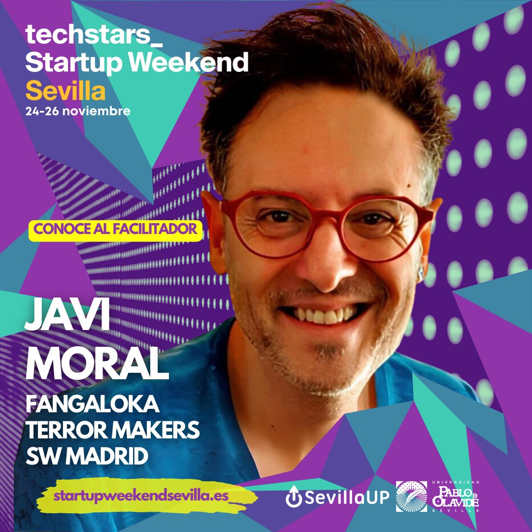 ¿Conoces a Javi Moral?

Será nuestro incansable #facilitador durante todo el próximo #StartupWeekend #Sevilla.

Si ya tienes tu entrada, puedes buscarlo en Linkedin, sino... ¿a qué esperas?
StartupWeekendSevilla.es

#idea #startup #emprender #empresa #metor #innovación #tecnología