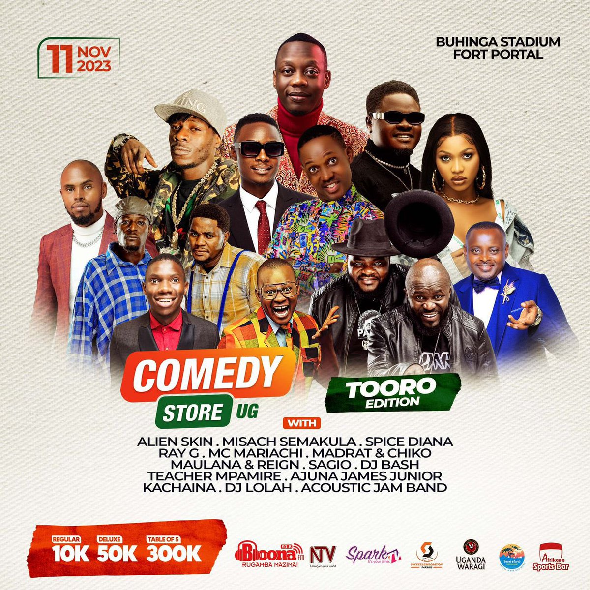 PatraUg1's tweet photo. #ComedyStoreInFortPortal gonna be massive like never before. The line up is a whole vibe. Just come with 10k, 50k VIP and 300K for a table. Book now π₯
Sponsored by .@BoonaFm https://t.co/s9puKKPPtr