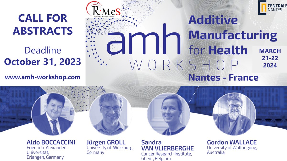 Last chance to submit an abstract today! #Biofabrication #Biomaterials #Bioprinting #Regenerativemedicine #Computational 👉 amh-workshop.com/call-for-abstr… This event is endorsed by @ISBioFab