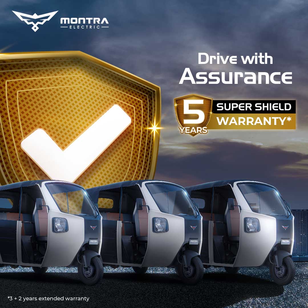 Rest easy, Super Auto now brings you 5 years of assurance!🛡️

#ExtendedWarranty #Warranty #ElectricVehicle #GreenMobility #ElectricMobility #ZeroEmisssions #GoGreen #SustainableFuture #Assurance #5YearsOfWarranty #SuperAuto #MontraElectric