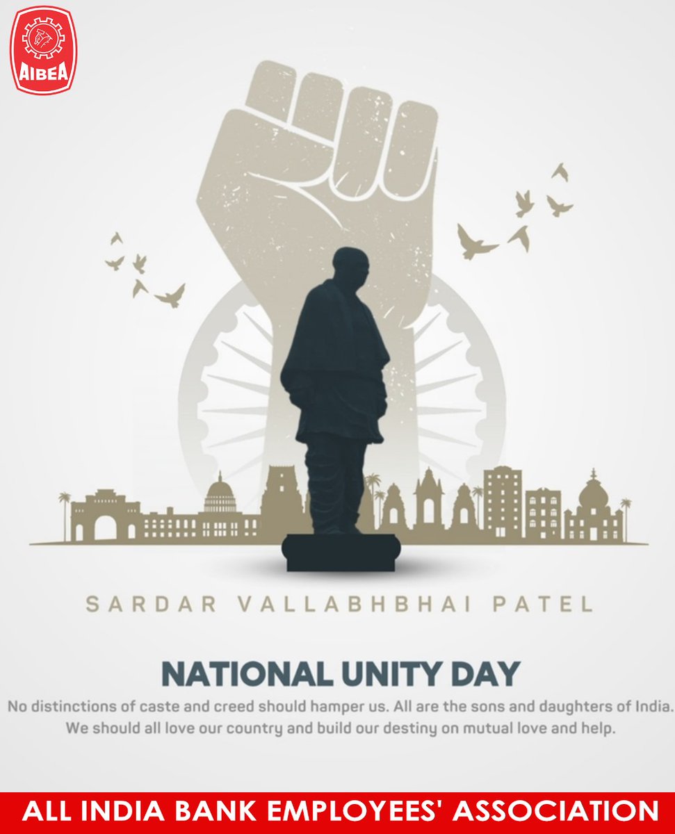 #NationalUnityDay
#SardarPatelJayanti 
#AIBEA