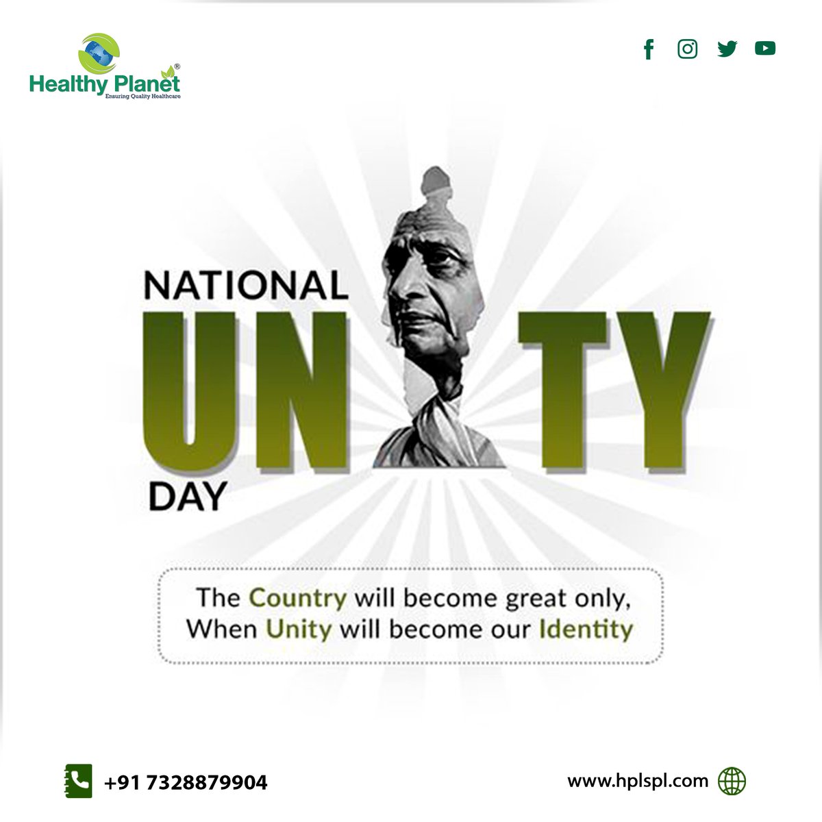 HealthyPlanet16's tweet photo. National Unity Day  To know about our services Contact -+91 7328879904 Website - https://t.co/mtUN5wHpJ7 #healthyplanet #healthy #planet #hpls #hplspl #lab #express #LabExpress #diagnostics #productspotlight #nationalunityday #sardarvallabhbhaipatel #statueofunity #unity https://t.co/mrUTvoKW3n