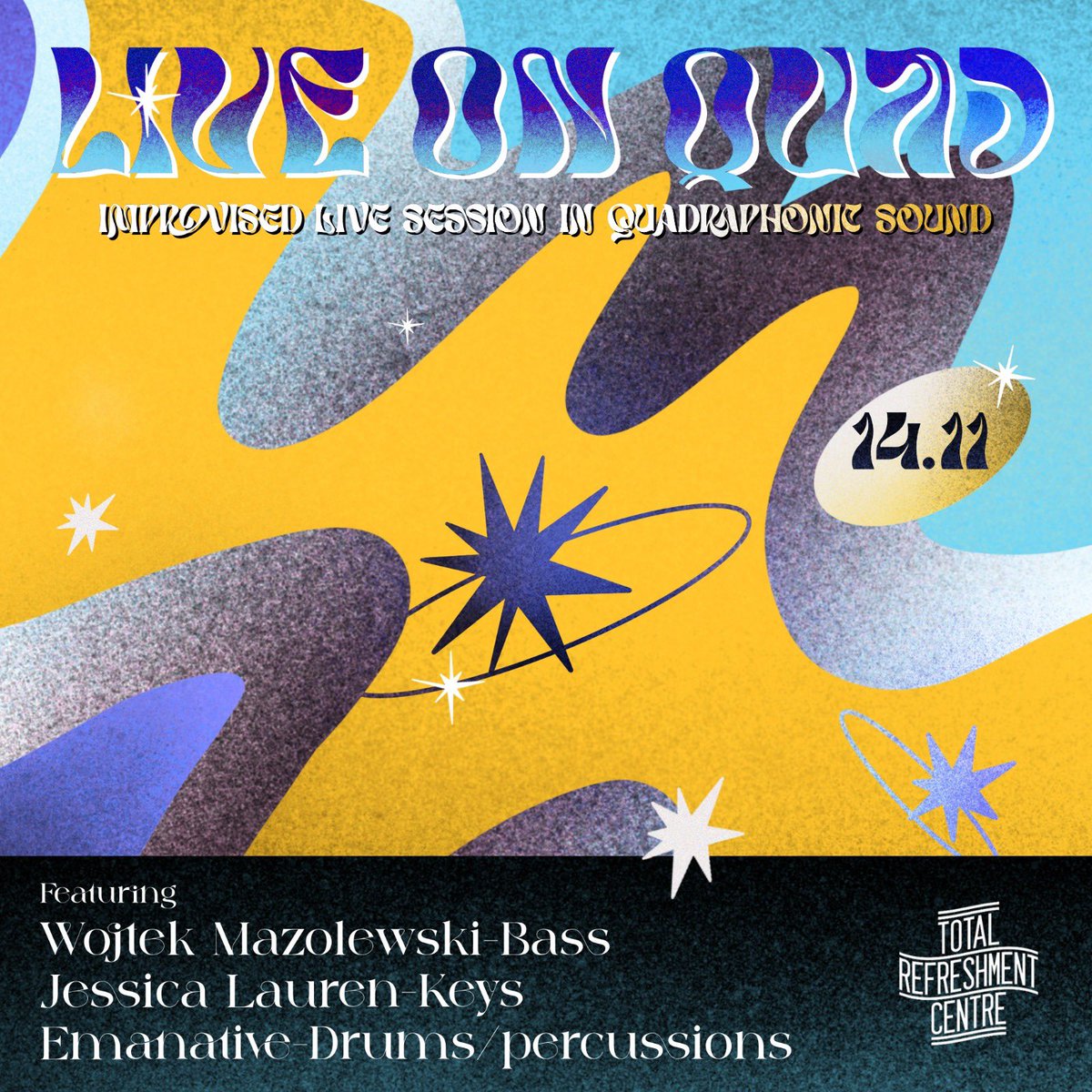 live improvisation session in quadrophonic sound @WMazolewski #JessicaLauren @emanative Nov 14th at @Total_Refresh