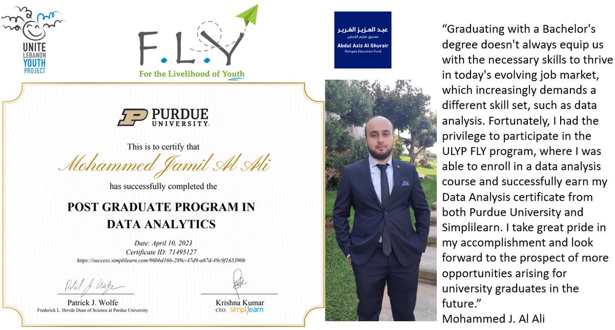 ULYP's tweet photo. #Education #hope #ulyp #UniteLebanonYouth #refugeeeducation #AGFE #employment #abdulaziz_alghurair_refugee_education_fund #Simplilearn https://t.co/EVvBzENMVk