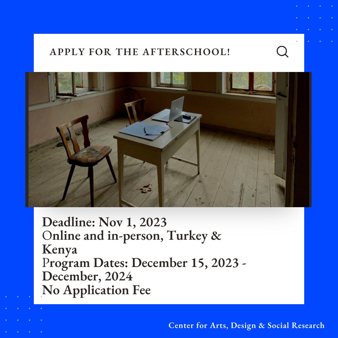 Just one more day to apply to The After School! Don't miss your chance! Apply by midnight November 1, 2023 to be considered for financial support! Click here for more: loom.ly/KNxVqG0