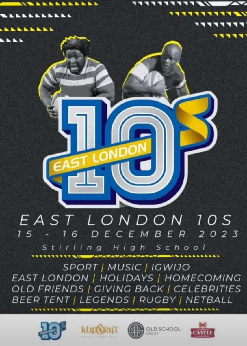 eastlondon10s's tweet photo. Are you a sports fanatic? 🏉🏀
 
#EastLondon10s is back... Bigger &amp; better.

🗓️15 - 16 December
📍Stirling High School, East London

Visit https://t.co/A8uh8gY9Xl for more information. 

#EL10s #iam10s https://t.co/oFkRlWn3El