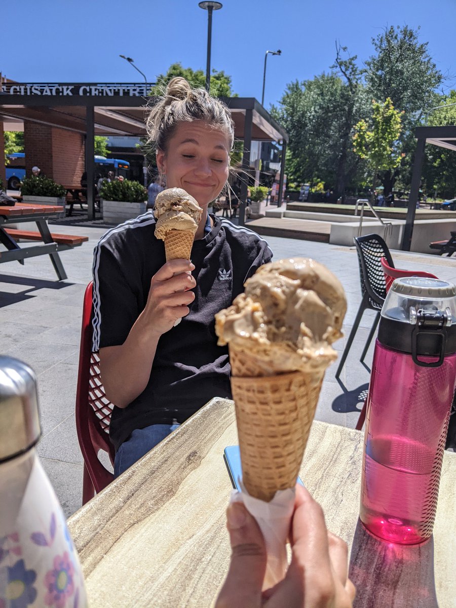 Got to speak at my old high-school today about my research, a thoroughly weird and wonderful experience I recommend as much as the ice-cream me and Karen got afterwards (coffee gelato w/ hazelnut cookies from Messina 10/10 Karen approved)