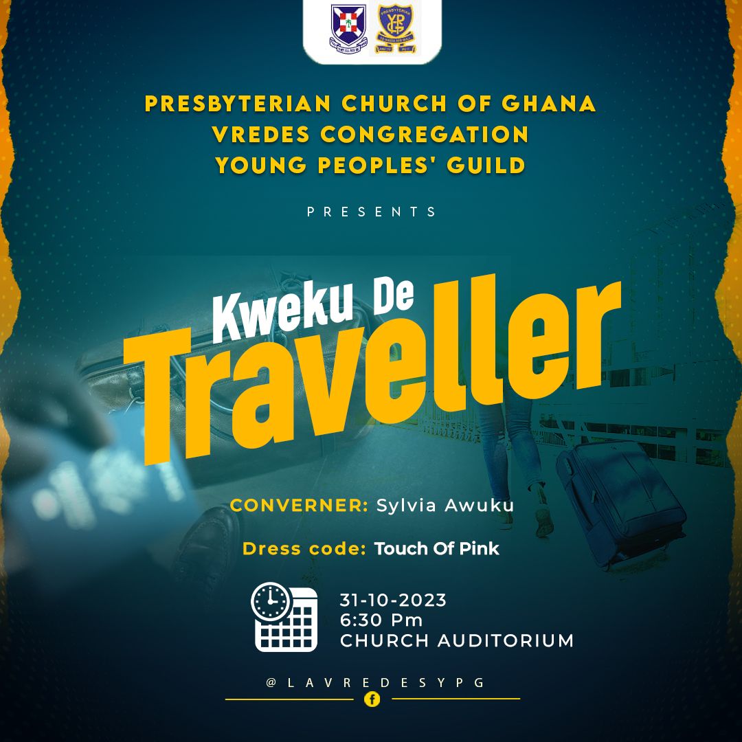 LaVredes's tweet photo. Join us for a night of fellowship and faith at the Vredes Congregation of the Presbyterian Church of Ghana.  Young People's Guild.Don't miss it, because if you want to know what the program is about, you shouldn't miss it!  #VredesCongregation #FaithInUnity #YoungPeoplesGuild https://t.co/vEHkGGJWac
