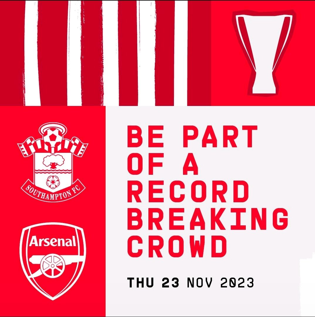 kim22mundy's tweet photo. This is going to be a cracker!!! 🔥🔥
@SaintsFCWomen  v  @ArsenalWFC @SouthamptonFC .....Conti Cup action! Women's football has come so far.... lets get behind the team and sell out St Mary's! 🙌 @marieannespacey @YMartinafooty 🙌 get your tickets! See you there! 🤍 ❤️ https://t.co/5EebanWh3G