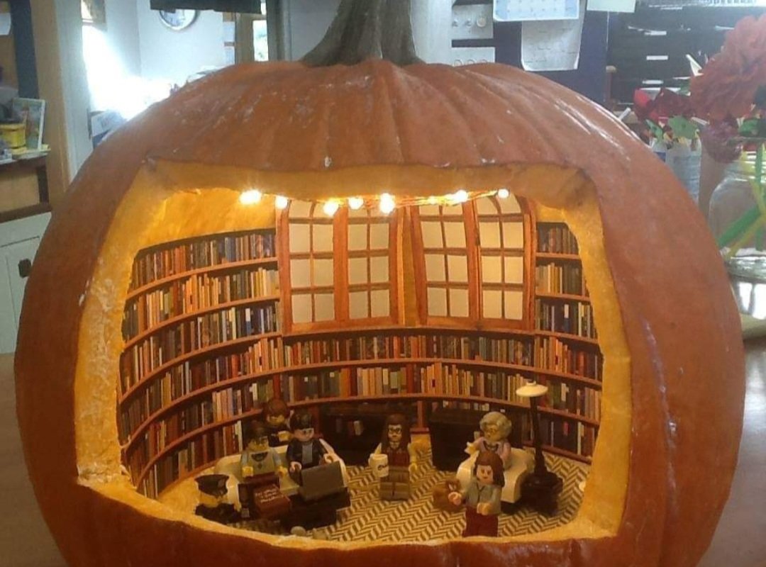 Library pumpkin from Truro Library