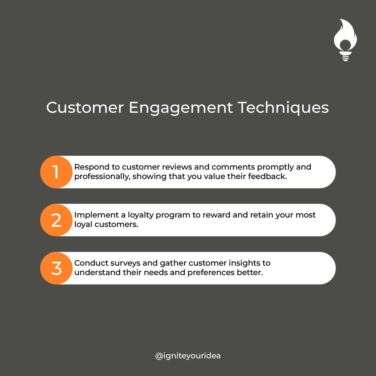 Keep your Customers engaged and they would give you their money...

#igniteinitiative #Entrepreneur #customerengagement