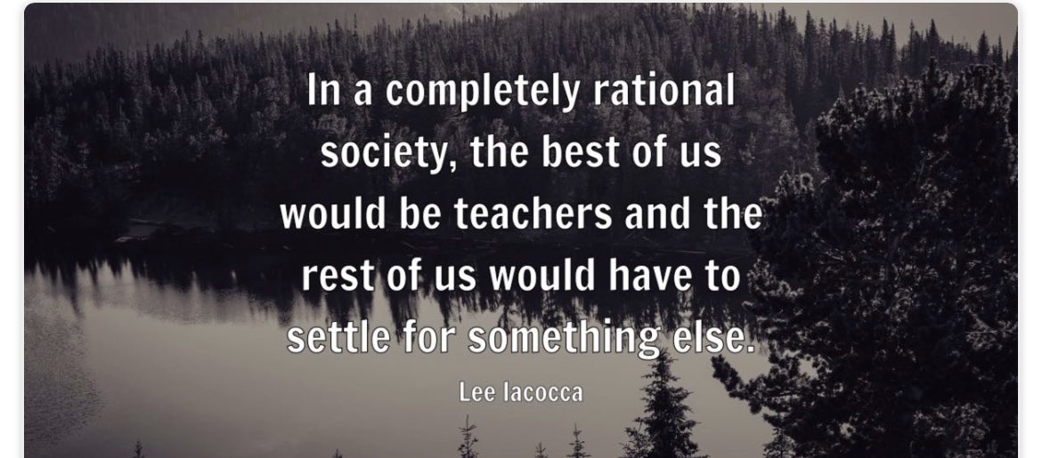 While I’m fully supportive of the government’s ‘be that teacher’ campaign it’s a shame quotes like this aren’t used. Iacocca was a giant of the motor industry and supporter of schools