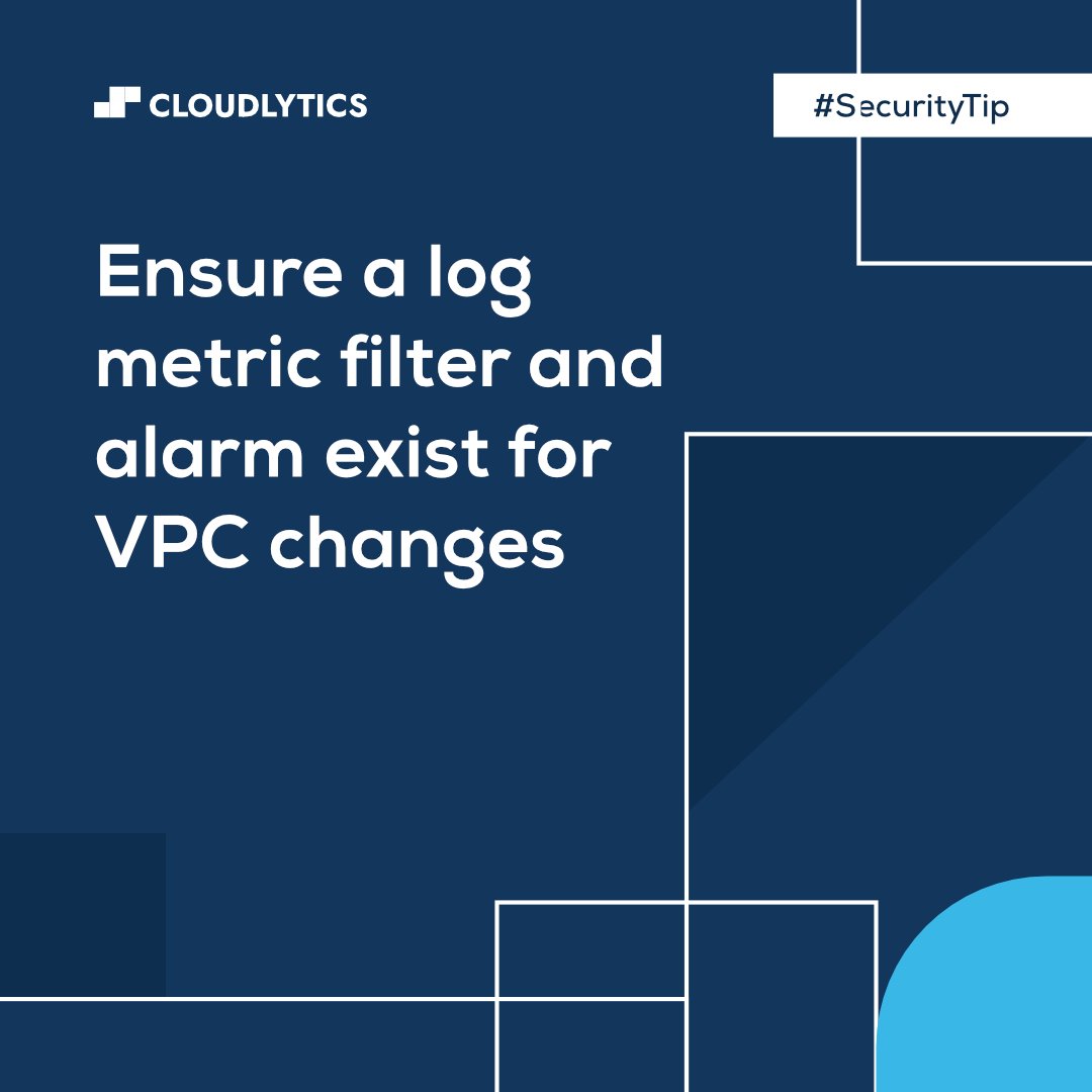 Cloudlytics's tweet image. Protecting Your Digital Frontier: Don&apos;t Forget VPC Security! 🛡️ Make sure your Amazon Web Services (AWS) VPC has a watchful eye with log metric filters and alarms. Learn how to keep your data safe.

#SecurityTip #VPCSecurity #Cloudlytics #CloudSecurity