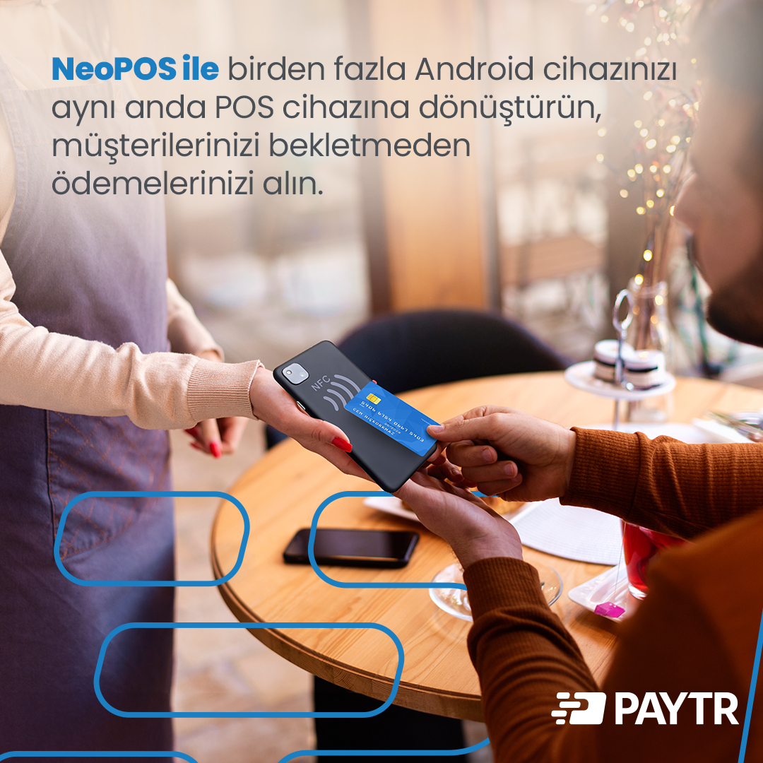 paytrcom's tweet photo. PayTR NeoPOS ile NFC özellikli akıllı cihazlarınızı anında POS cihazına dönüştürün, ödemelerinizi hızlı ve güvenli bir şekilde alın.

Linkten hemen başvurunuzu yapın: https://t.co/5PjG2Z1cIq

#PayTR #SanalPOS #NeoPOS https://t.co/DrkVc6cstB