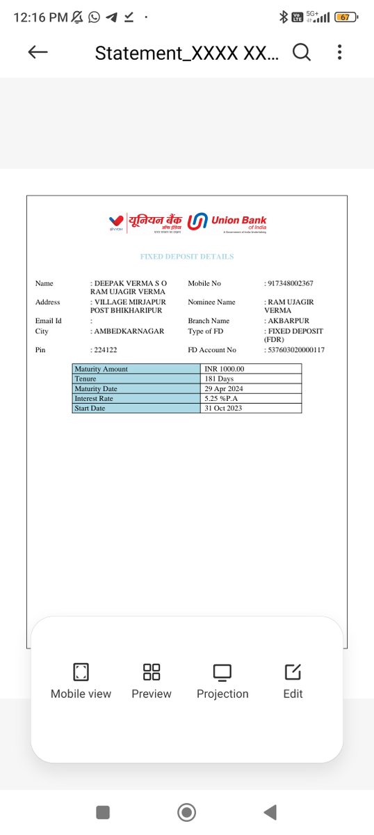 Please sir Activate FD close thorough mobile banking my account number 53702010245616