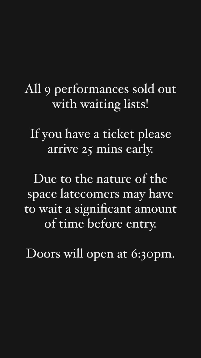 kinthemusical's tweet photo. New British Musical with no big producers attached not based on a film or book sold out 9 performances in London 🤯🤯🤯🤯🤯 https://t.co/0ZuR5tXLSp
