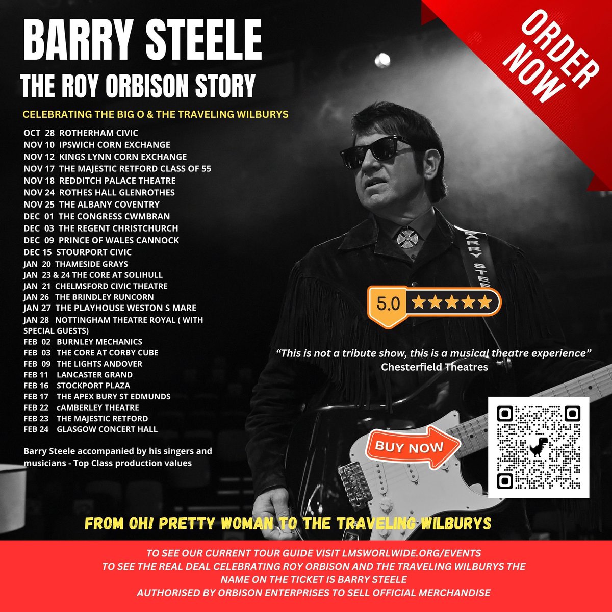 barrysteele's tweet photo. Get Ready for an Unforgettable Night celebrating Roy Orbison, The Traveling Wilburys and so much more!
Prepare yourself for an evening packed with incredible vocals and memorable moments.
#barrysteele #therealdeal #royorbison #traveliingwilburys #TopClass @barrysteele https://t.co/zP5QsWgizk