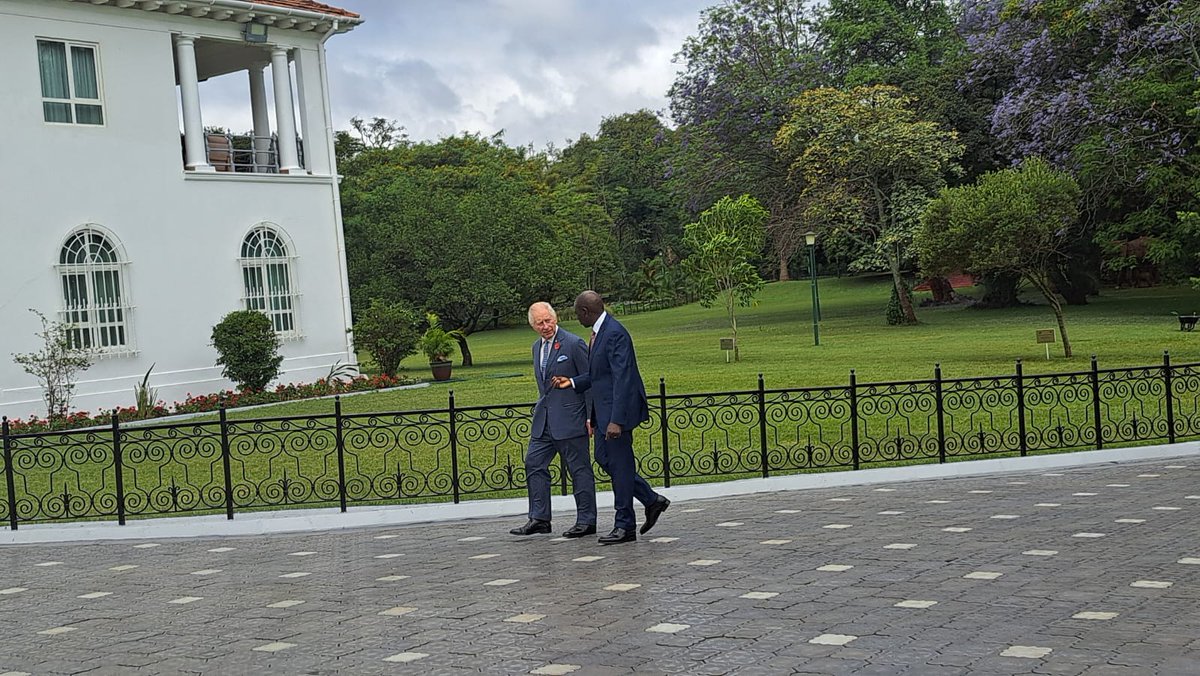 President William Ruto and King Charles III at State House, Nairobi.

#TheRoyalVisit #RoyalVisitKenya