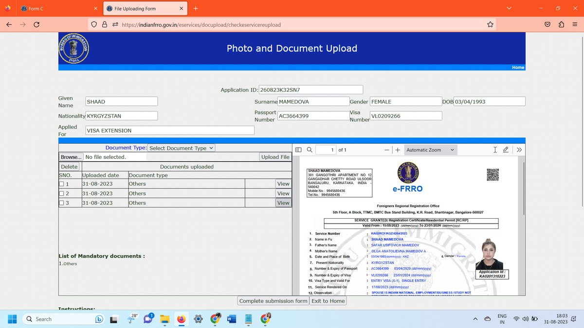 Blessingimmigr1's tweet image. Blessing Immigration
#frro #frroonline #frrostay #ForeignersRegionalRegistrationOffice #frroextention 9980693082
