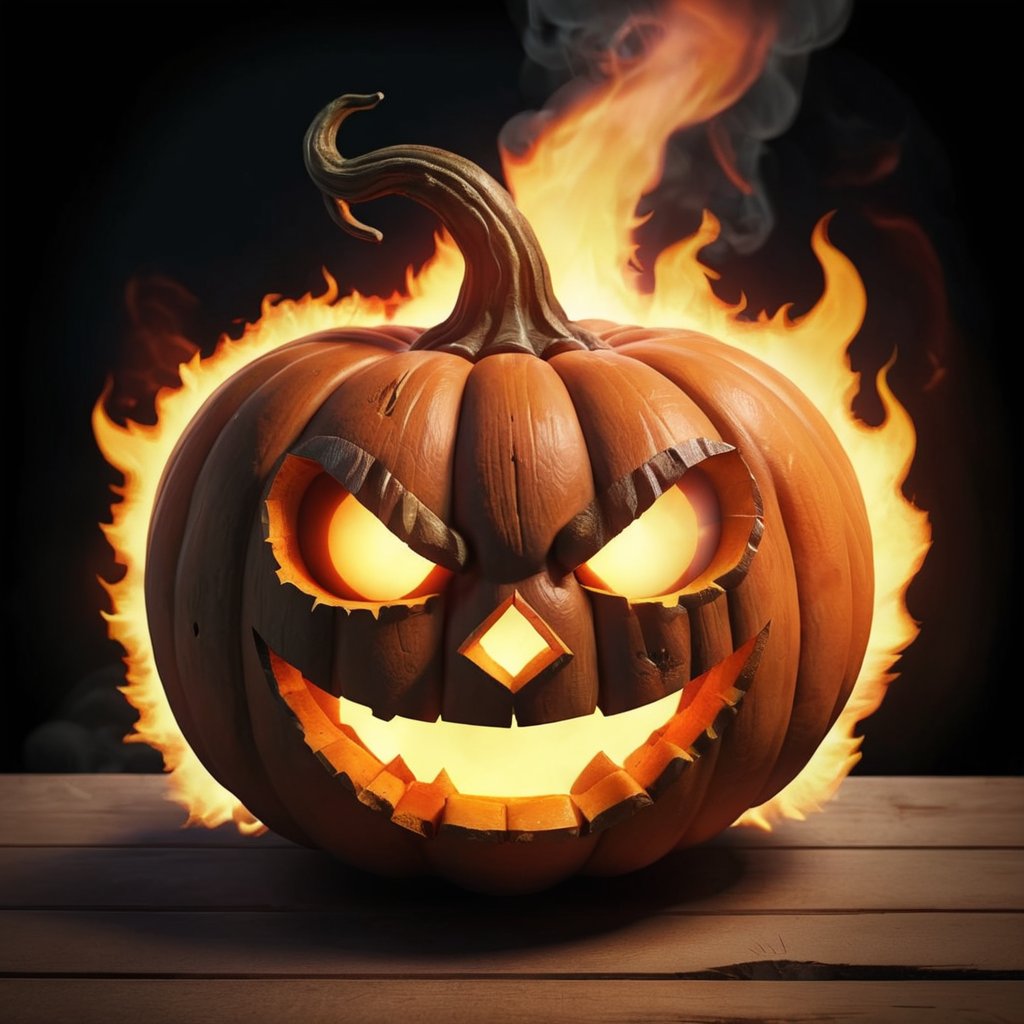 🔥🎃 Dive into the fiery spirit of Halloween with this burning wooden pumpkin illustration! 🍂 #HalloweenArt #PumpkinIllustration #BurningWood #SpookySeason

#HalloweenVibes #OctoberArt #JackOLantern #IllustrationMagic #FestiveArt
