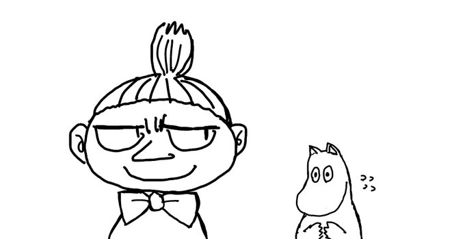 【過去絵】ミィとムーミン 
