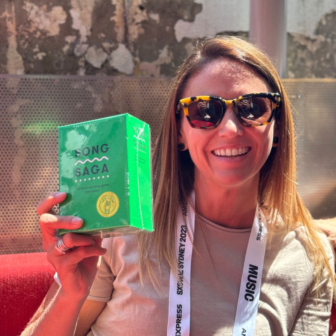 Kimberly rocks the box. ❤️ 🟩 🤘 #songsaga - Get yours at song-saga.com #sxswsydney