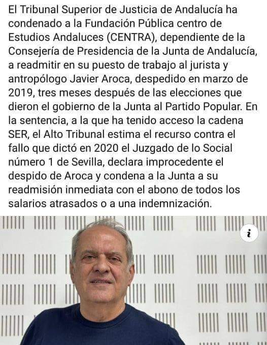 Antifede's tweet photo. DE LO MEJOR QUE TEMOS EN ANDALUCÍA, PERO LOS DEL MORENO BONILLA LE TEMEN POR DECIR VERDADES. https://t.co/IyYfW6J95p