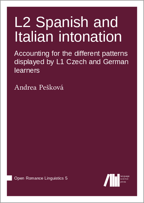 Just published "L2 Spanish and Italian intonation: Accounting for the different patterns displayed by L1 Czech and German learners" by Andrea Pešková #openaccess #orl langsci-press.org/catalog/book/3…