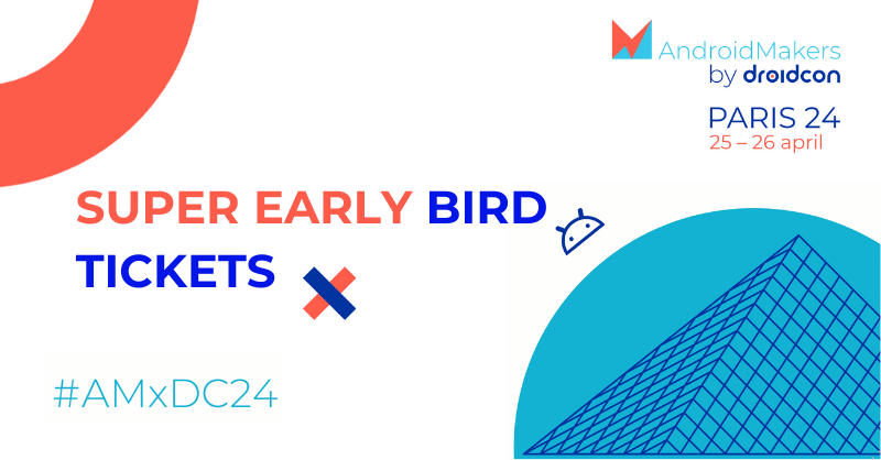 AndroidMakersFR's tweet image. Super early birds tickets for #AMxDC24 w/@droidcon are here 

Join us for two days (25-26 April) of inspiring #Android talks, codelabs, innovative workshops, networking opportunities &amp;amp; more! Be part of the growing #AndroidDev community!

Get your tickets: androidmakers.droidcon.com/tickets/