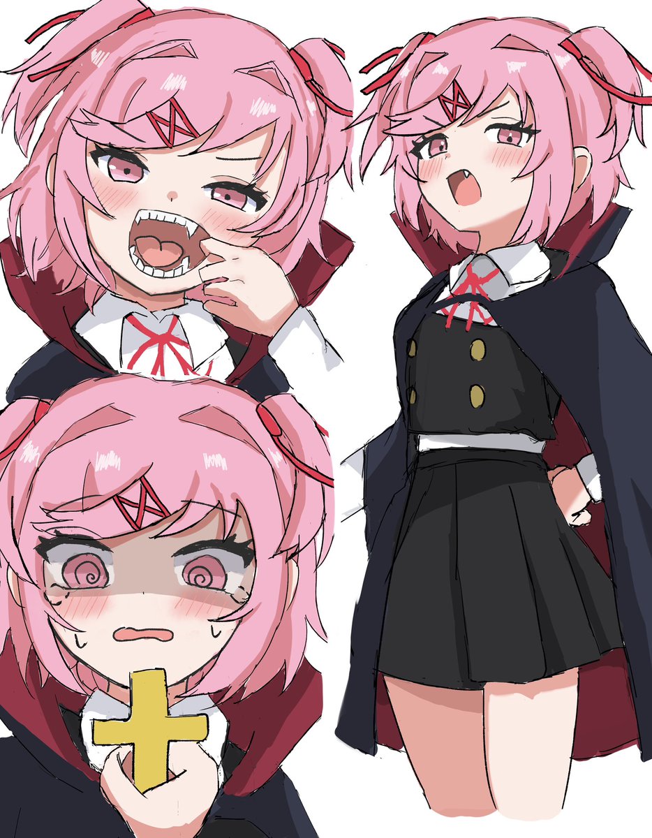 natsuki (doki doki literature club and 1 more) drawn by gianxander