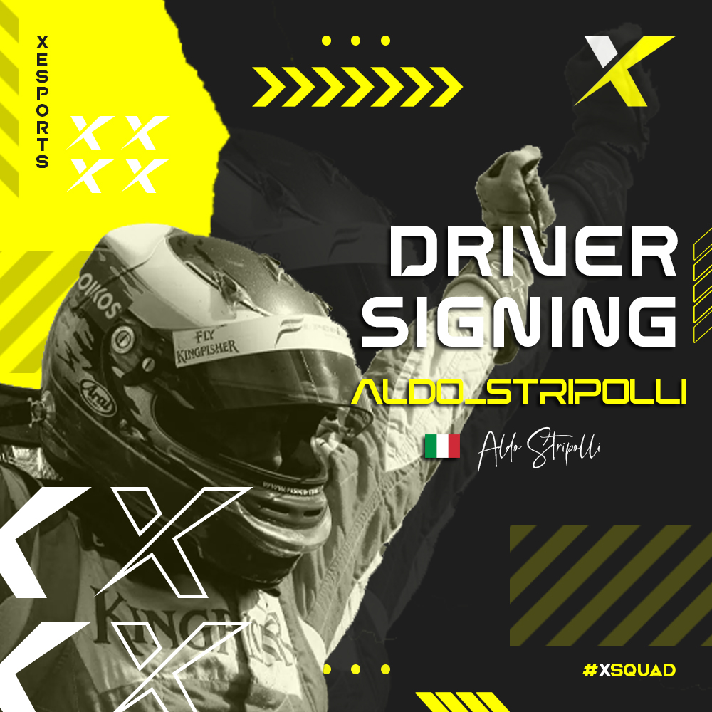 Driver Announcement 📢

@JR__Aldo will be joining X Esports no assists team. Aldo is showing great potential and we believe he has what it takes to race for us! 

Welcome Aldo! 🖤X💛